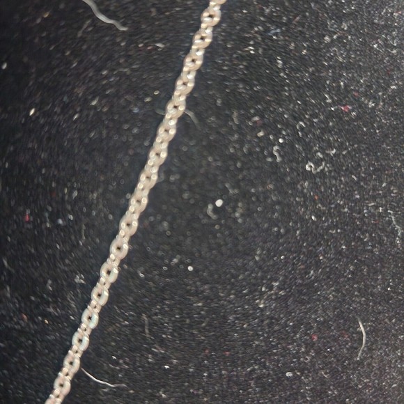 Artesian Made Silver Tone Dainty Chain Square White Pendant W/Multi Color Dots - Picture 4 of 9